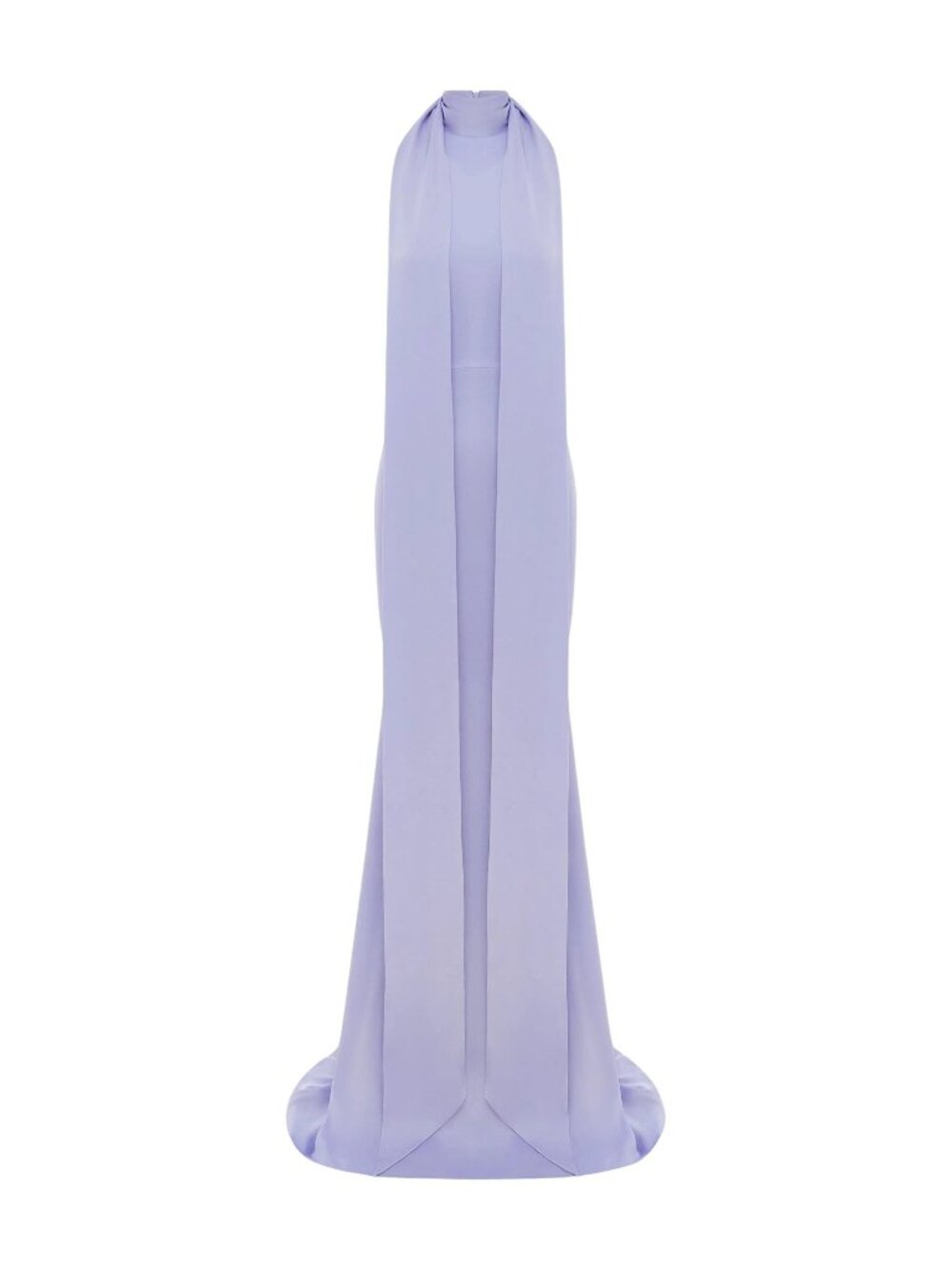 Alex Perry Halter Scarf Gown Satin Crepe Maxi Gown Women's Size 0/XXS